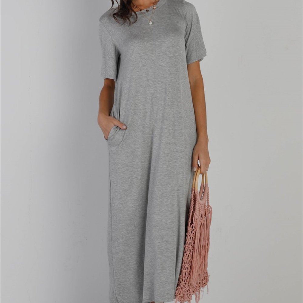 Short Sleeve Midi Dress